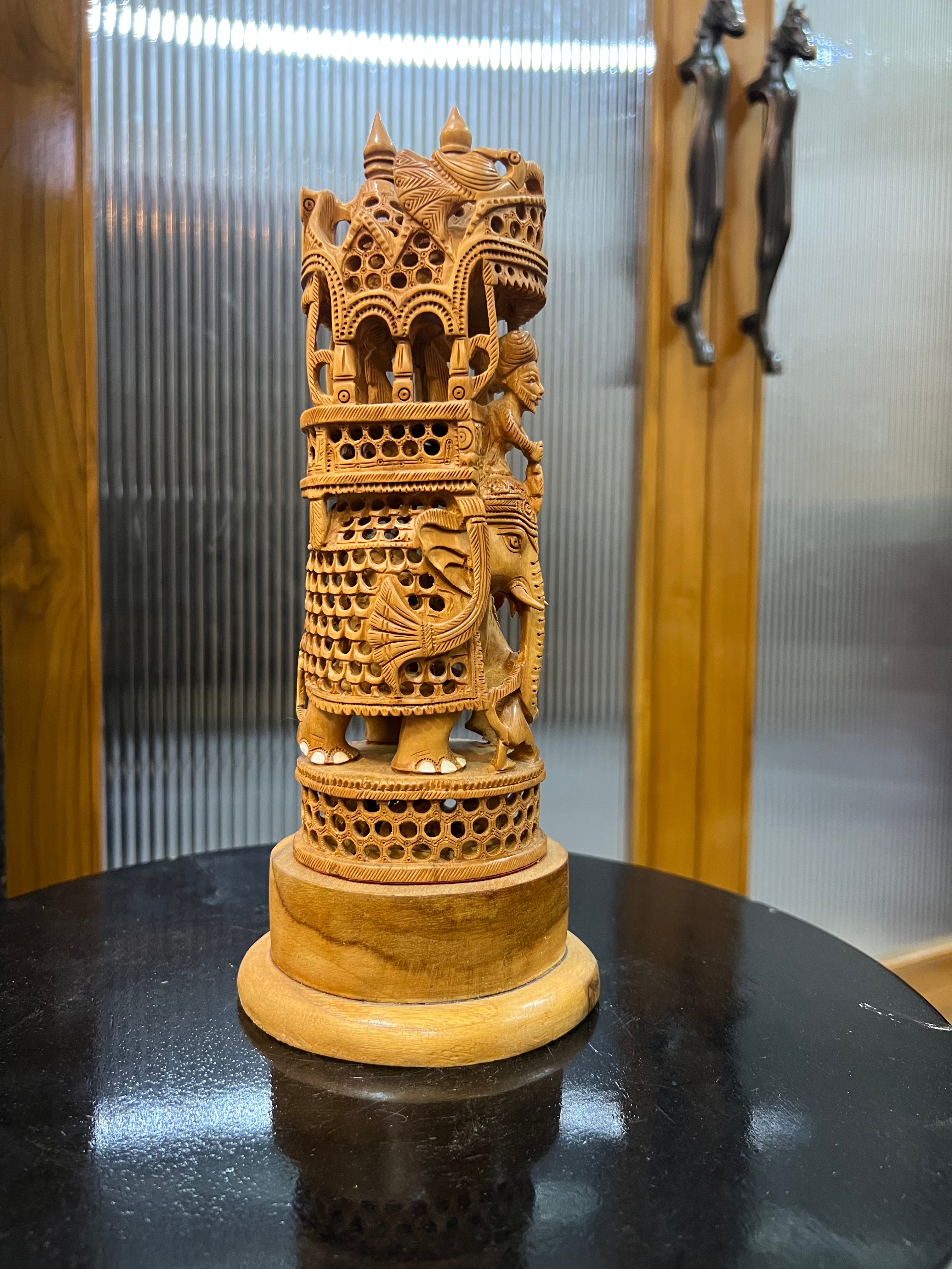 Sandalwood Ambabari Jali Statue (Undercut) 10