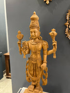 Wooden Fine Carved large Lord Vishnu