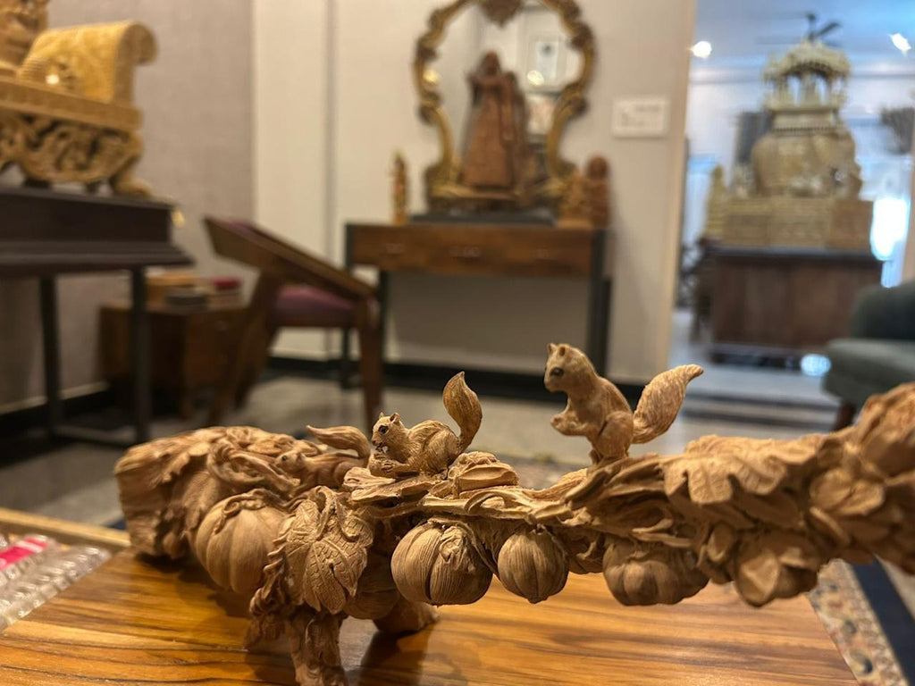 Sandalwood Squirrel Root Carving