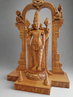 Wooden Fine Carved TIRUPATI BALAJI Statue