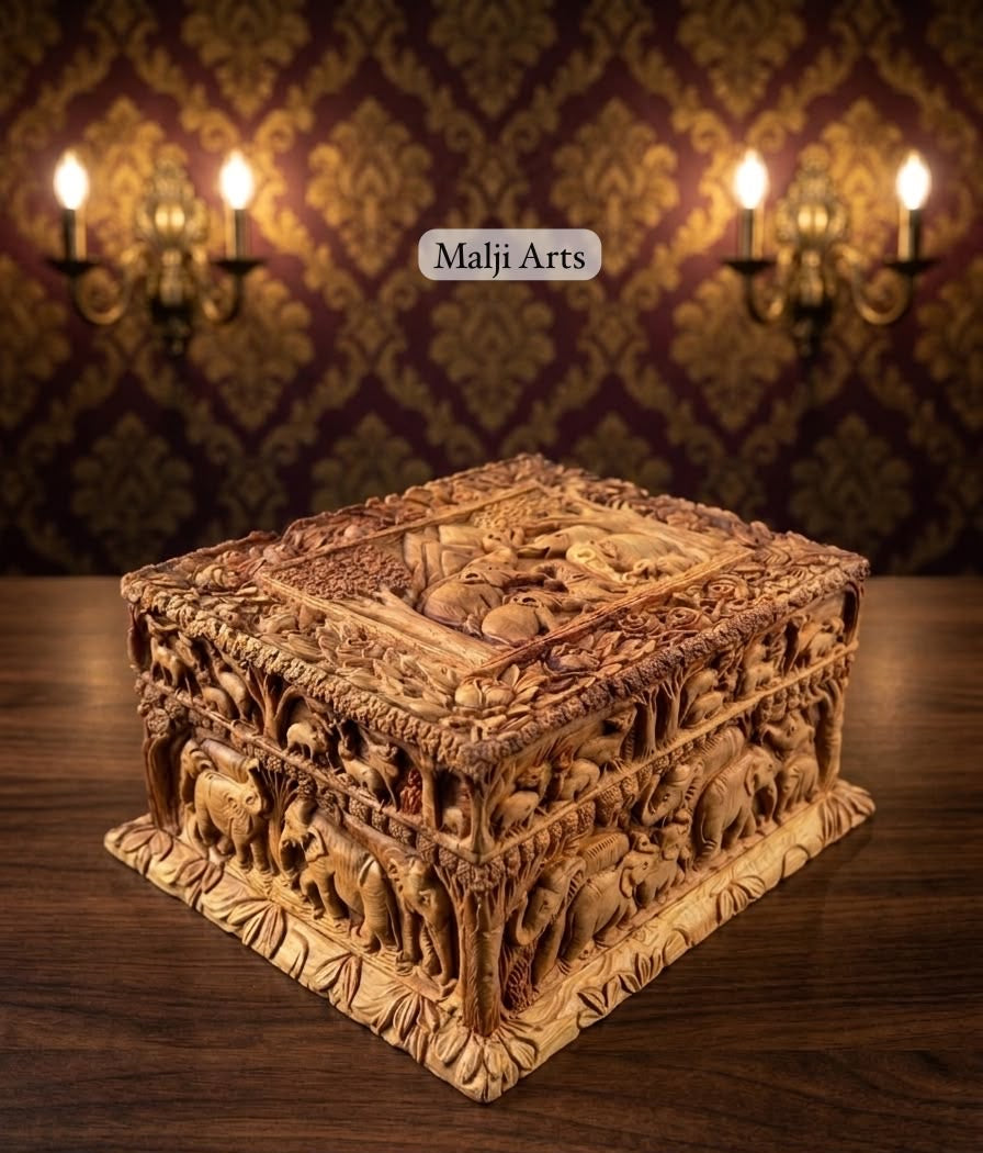 Sandalwood carving luxury box
