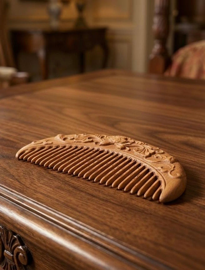 Sandalwood Fine Carved Comb