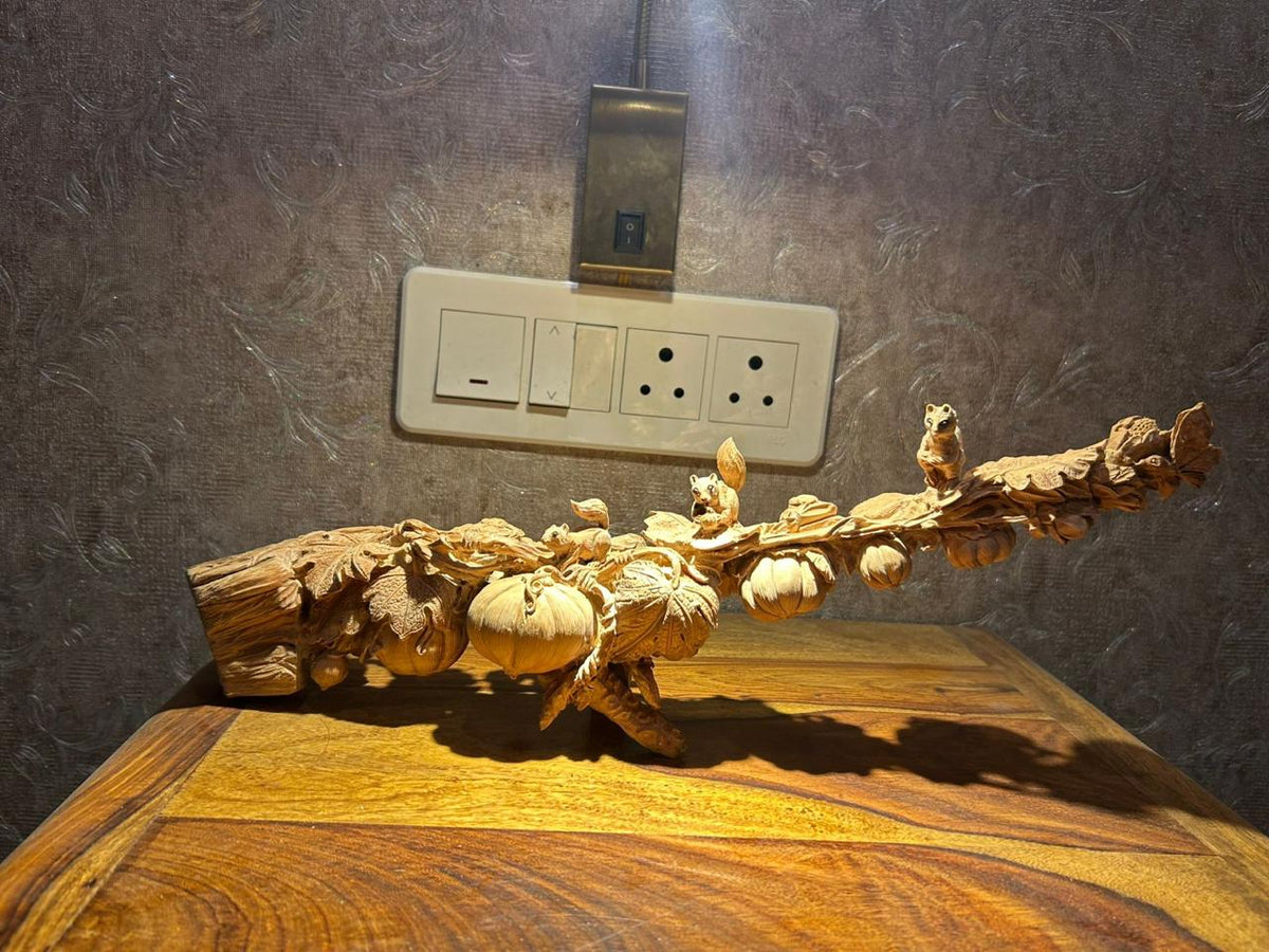 Sandalwood Squirrel Root Carving