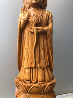Wooden Standing Buddha Statue Big- 15 inches