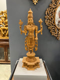 Wooden Fine Carved large Lord Vishnu
