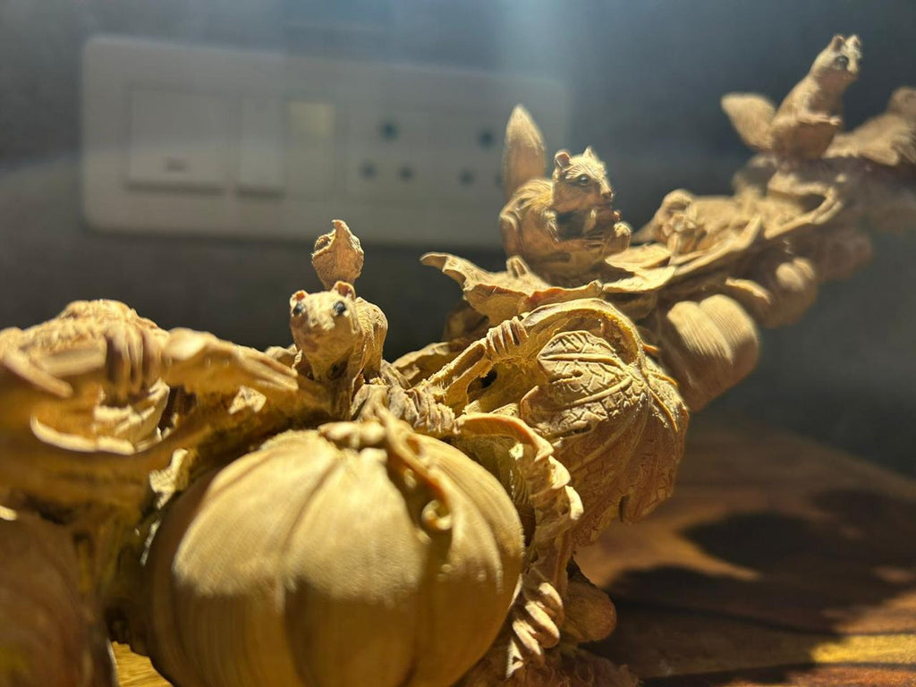 Sandalwood Squirrel Root Carving