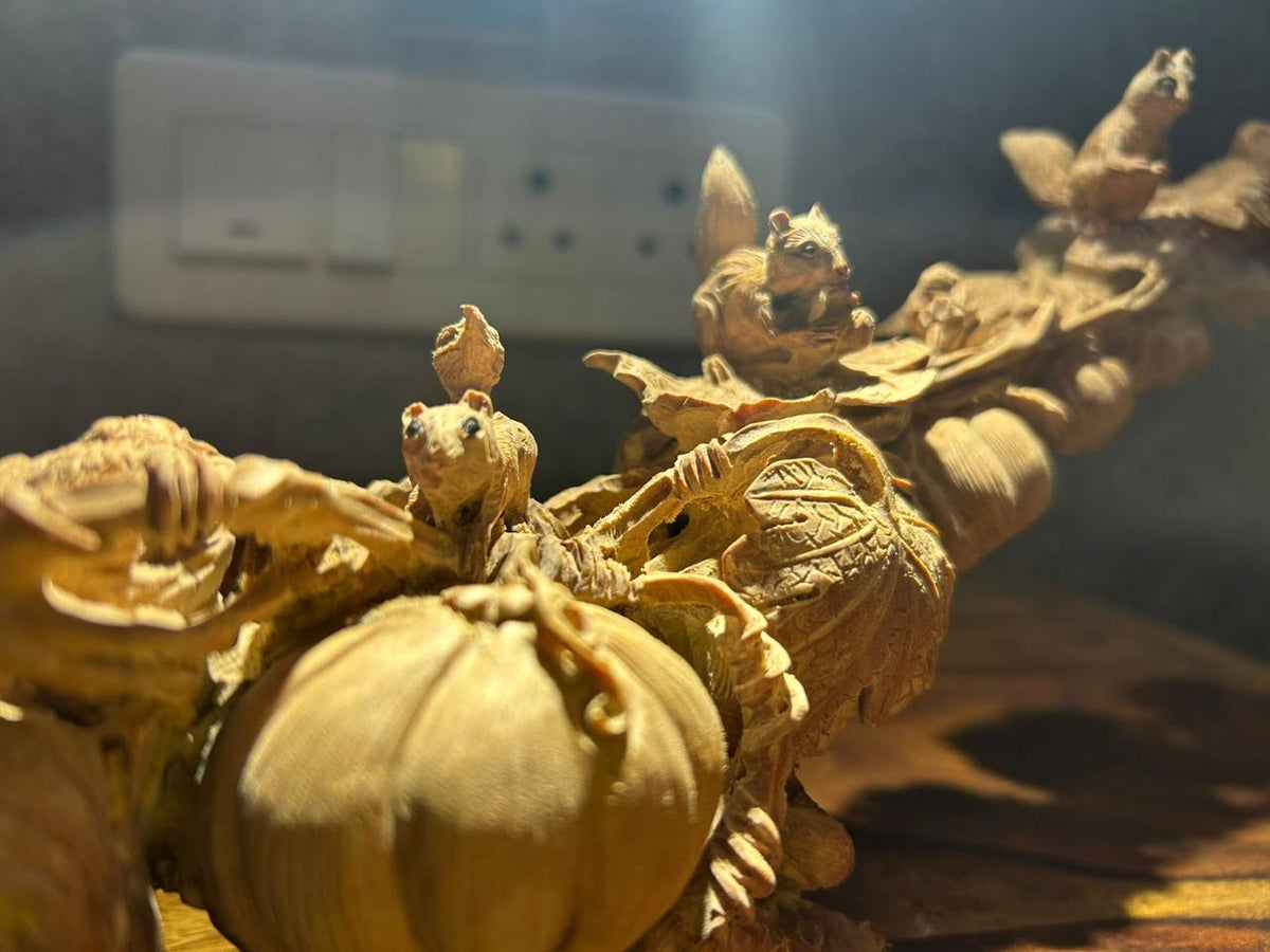 Sandalwood Squirrel Root Carving