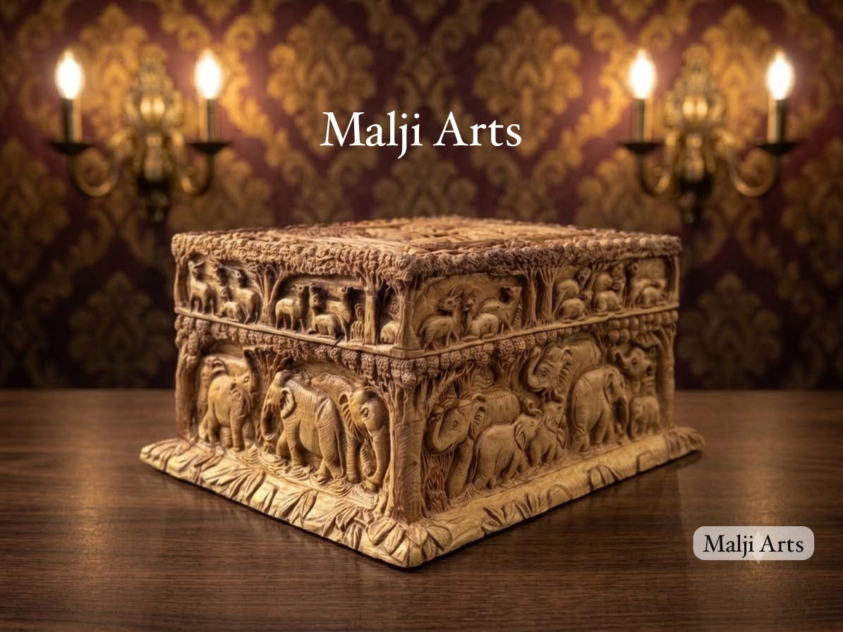 Sandalwood carving luxury box