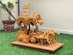 Wooden Fine Hand Carved Chariot or Arjuna Raath