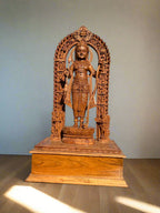 3ft Sandalwood Ram Lalla Statue — Replica of Ayodhya Ram Lalla Idol