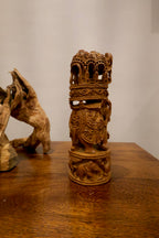 Sandalwood Antique Royal Safari Statue