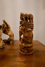 Sandalwood Antique Royal Safari Statue