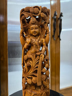 Sandalwood Standing Lakshmi Statue (15" inches)