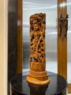 Sandalwood Standing Lakshmi Statue (15" inches)