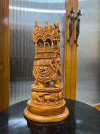 Sandalwood Fine Carved Sikar Carving Ambabari (12" inches)