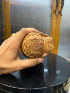 Sandalwood Craving Round Elephant With Base