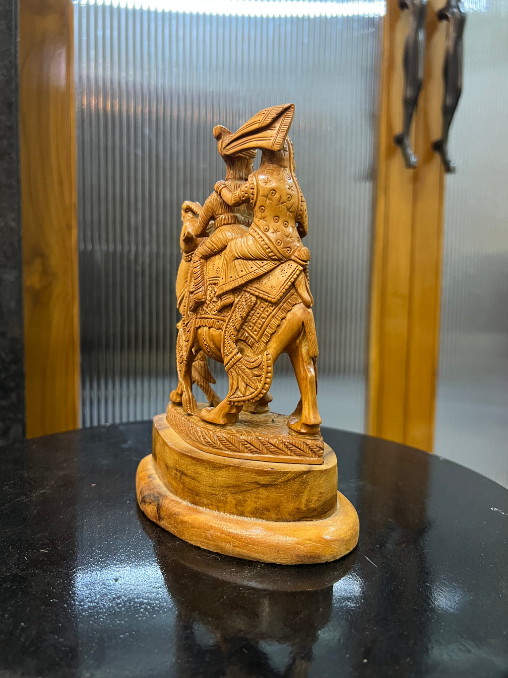 Sandalwood Dhola Maru Statue Chandan Showpiece Idol (8" inch)