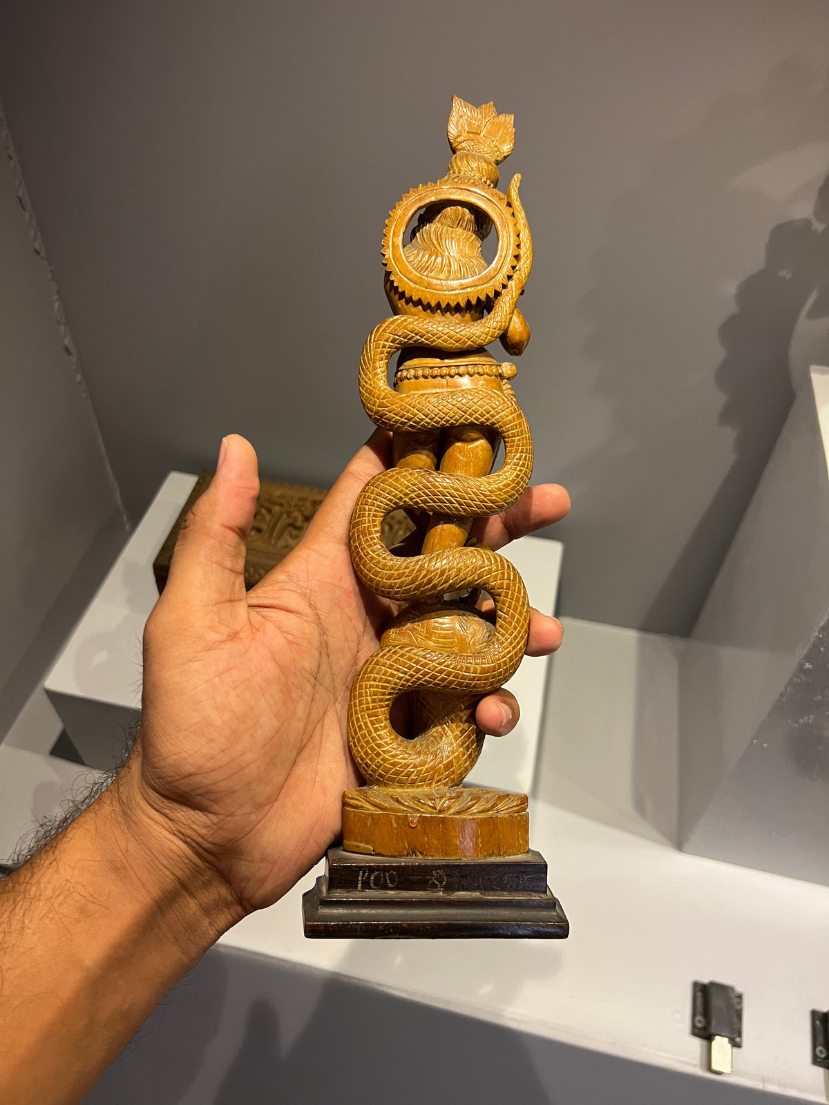 Rare Baby Krishna on Snack Statue - Malji Arts