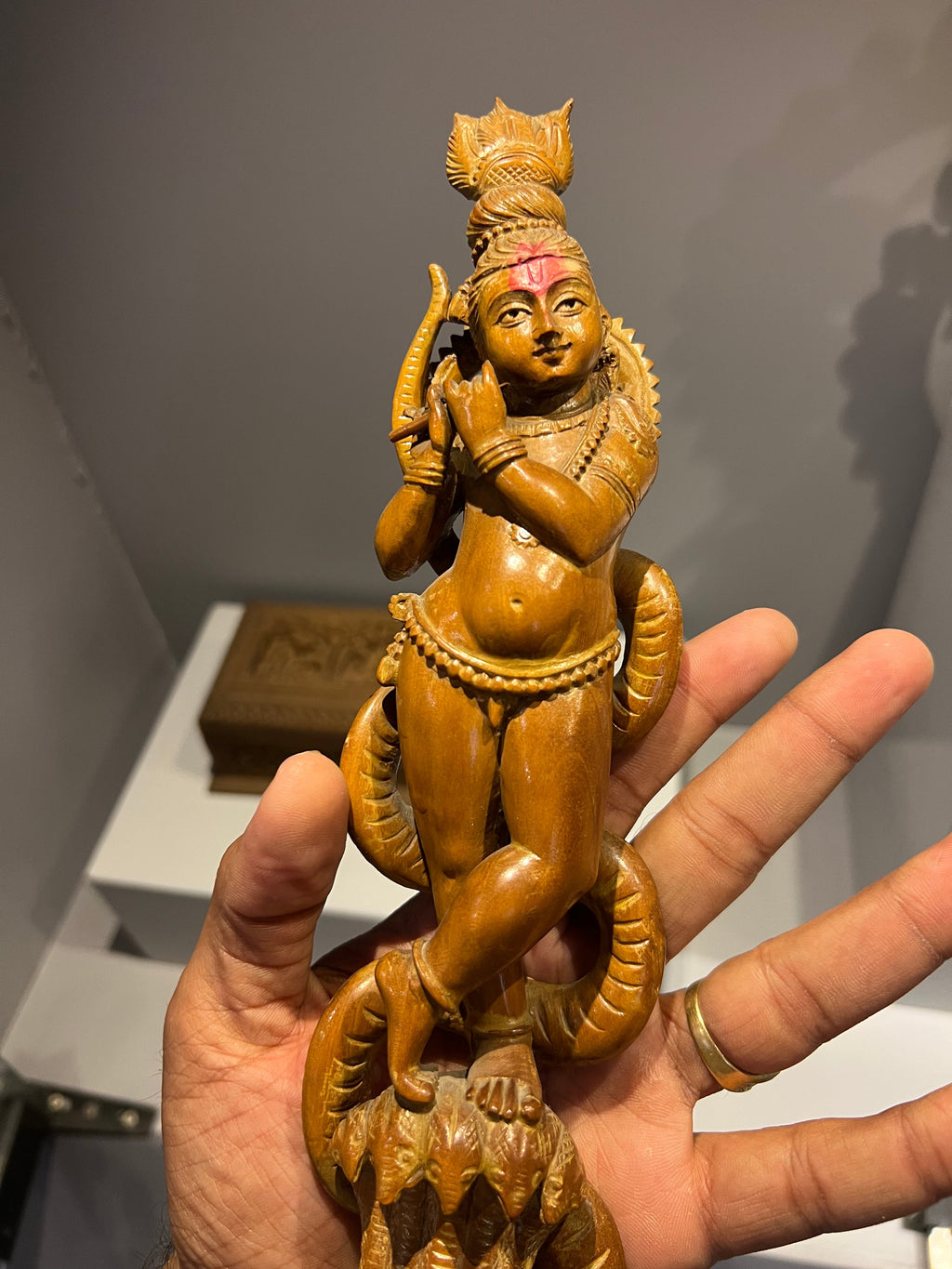 Rare Baby Krishna on Snack Statue - Malji Arts