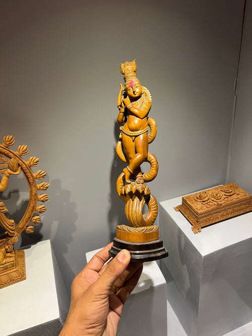 Rare Baby Krishna on Snack Statue - Malji Arts