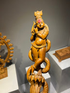 Rare Baby Krishna on Snack Statue - Malji Arts