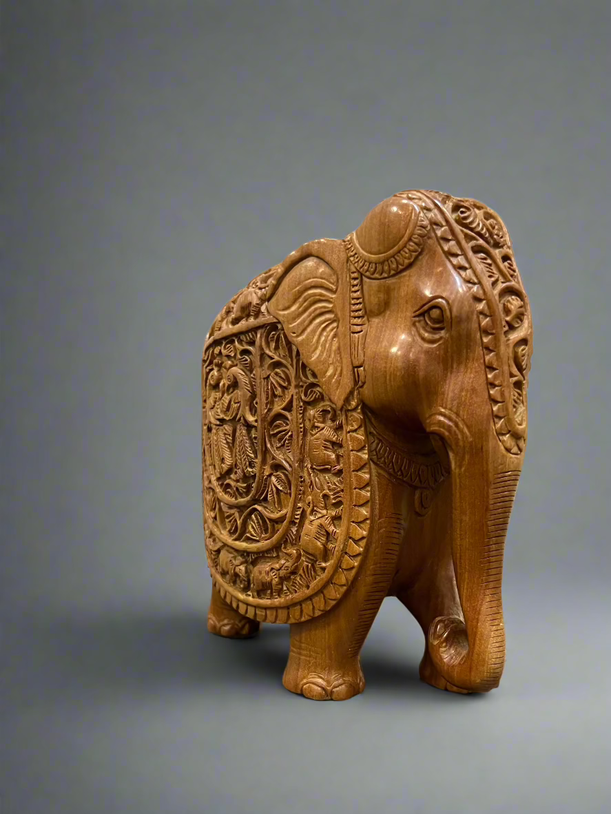Sandalwood Fine Carved Elephant 6 Inches