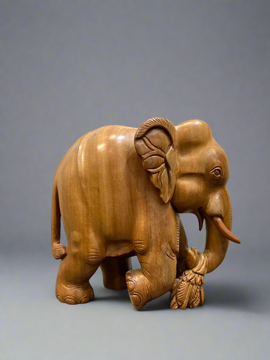 Sandalwood Plain Elephant Statue