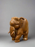 Sandalwood Plain Elephant Statue