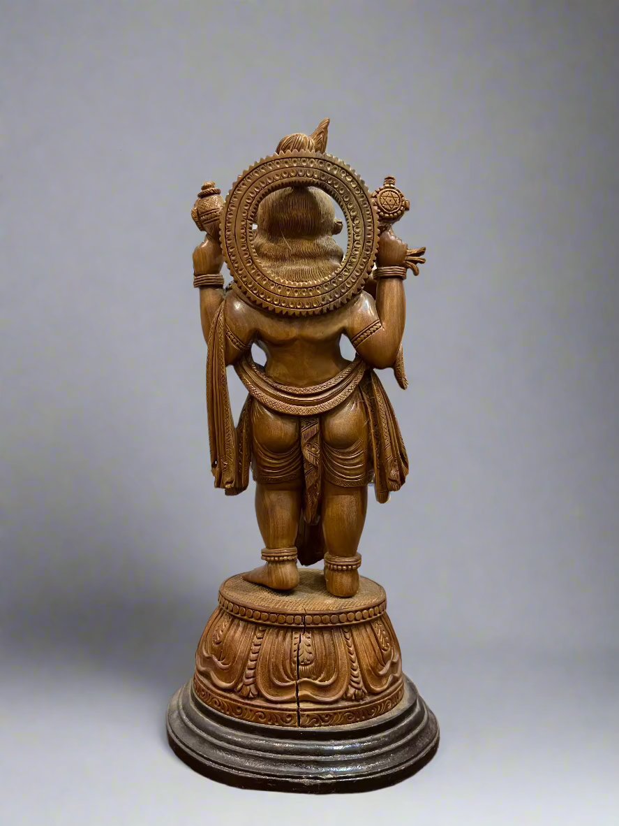 Sandalwood Krishna Playing Flute