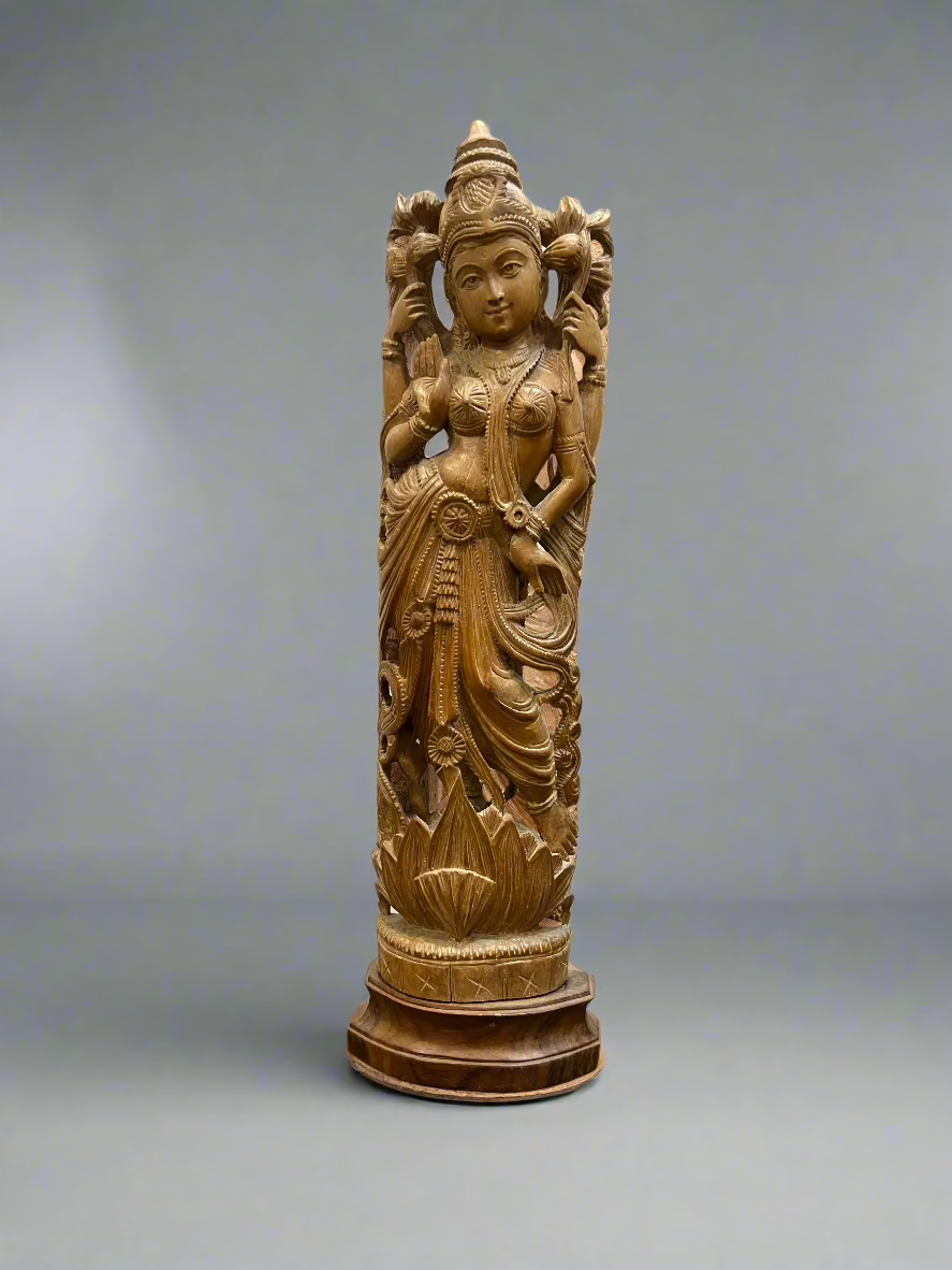 Sandalwood Laxmi Statue Old Lot