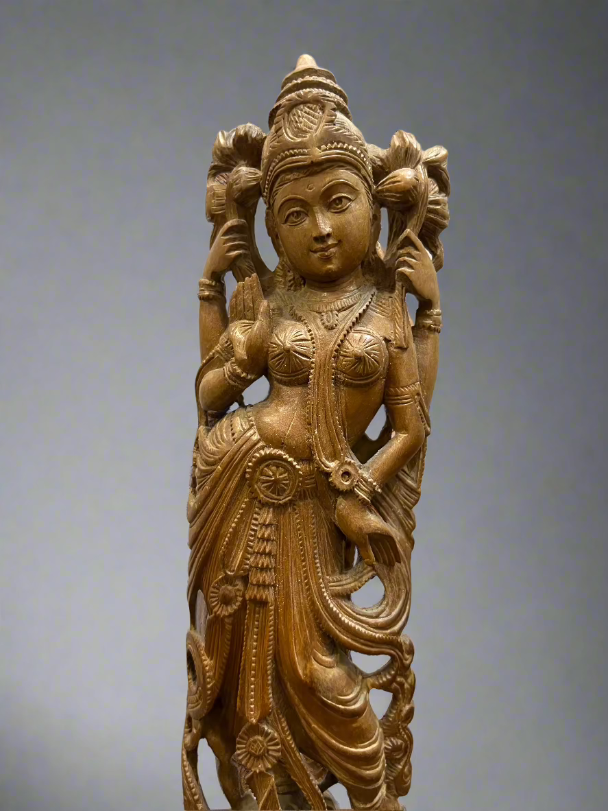 Sandalwood Laxmi Statue Old Lot