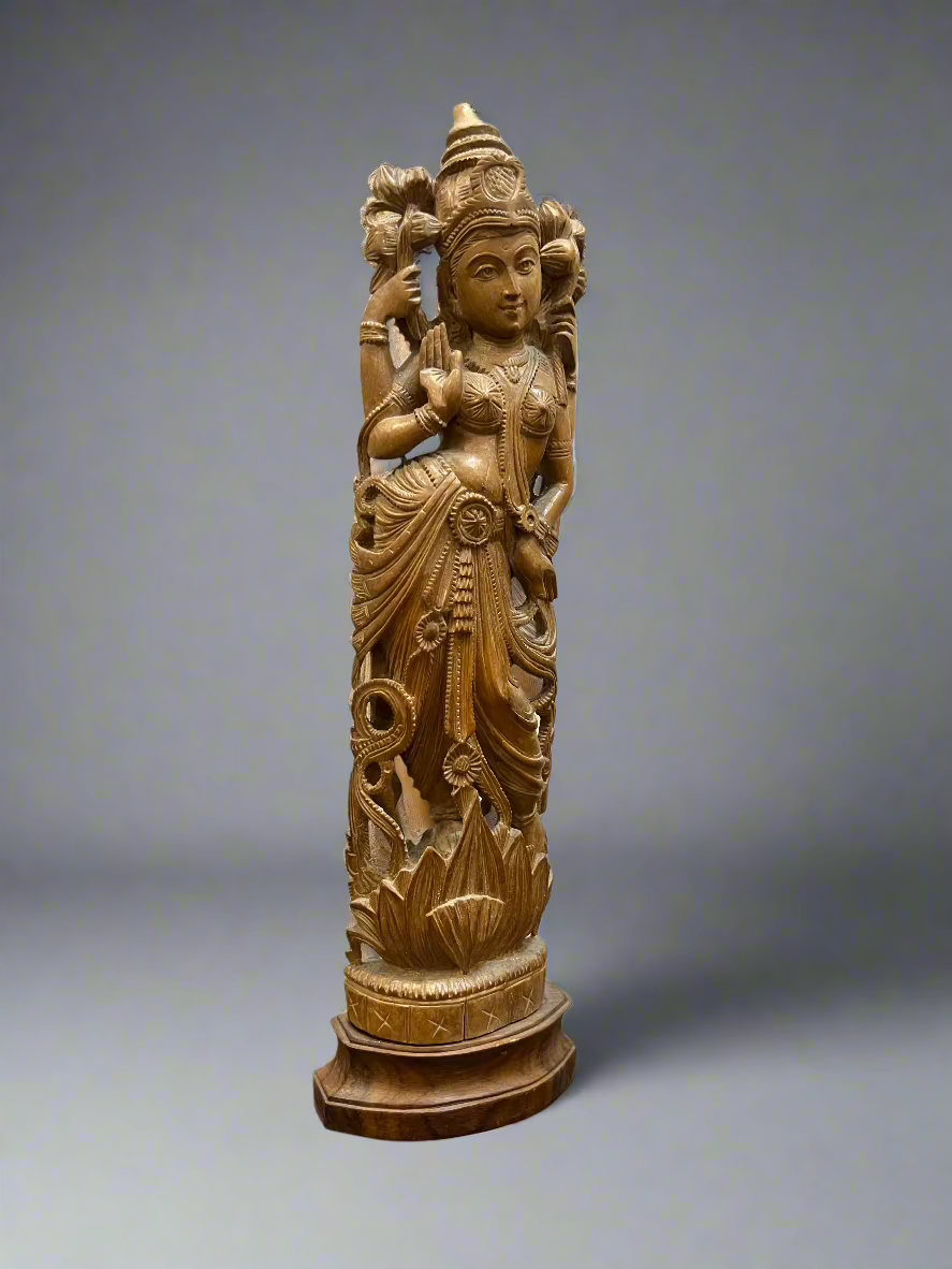 Sandalwood Laxmi Statue Old Lot