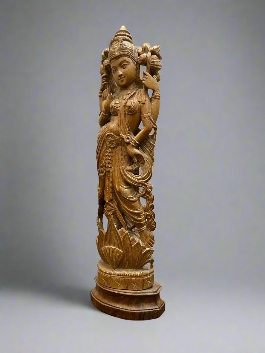 Sandalwood Laxmi Statue Old Lot