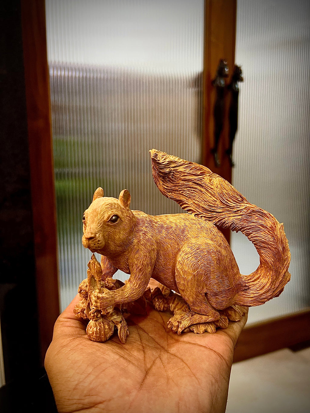 Sandalwood Squirrel Root Carving