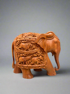 Sandalwood Carved Elephant Statue