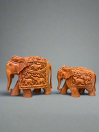 Sandalwood Carved Elephant Statue