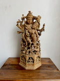 Sandalwood Shiva and Parvati in Cosmic Dance