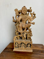 Sandalwood Shiva and Parvati in Cosmic Dance