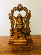 Sandalwood Special Carved GANESH DARBAR Statue