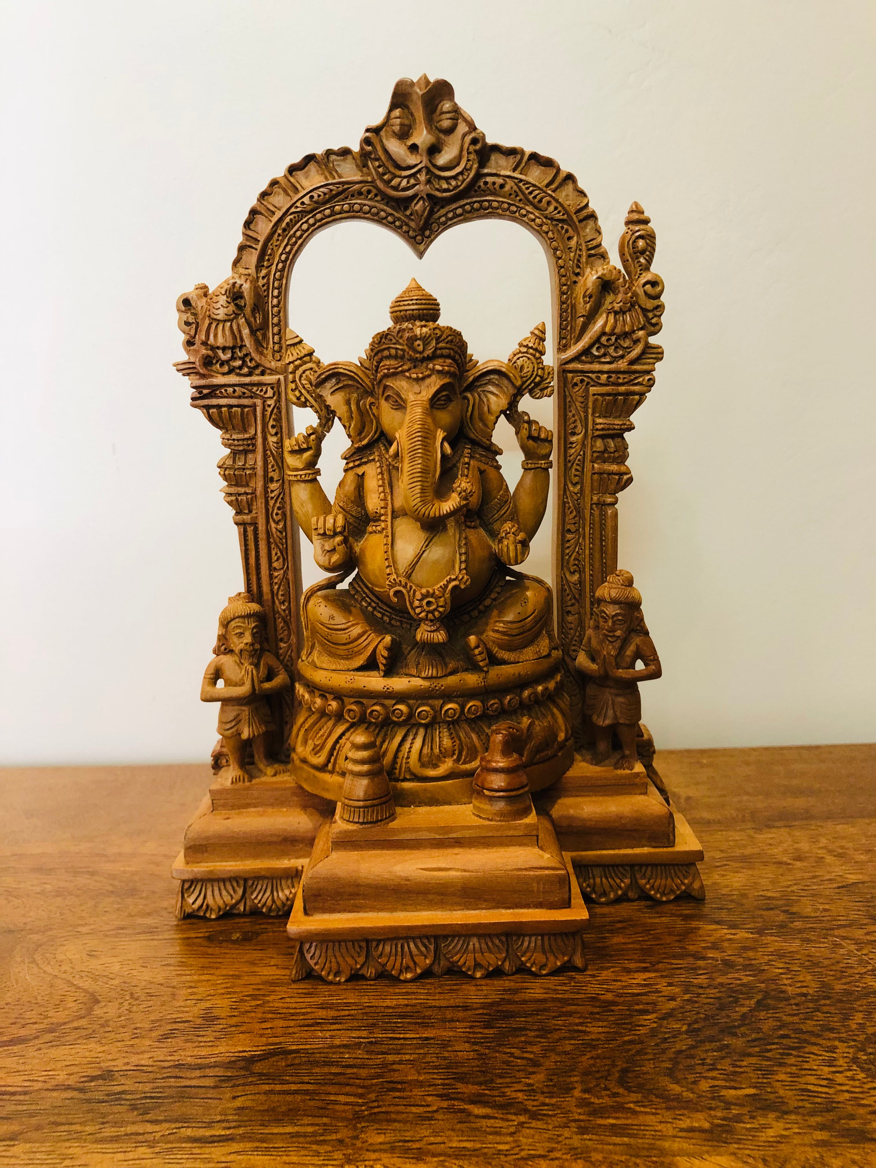 Sandalwood Special Carved GANESH DARBAR Statue
