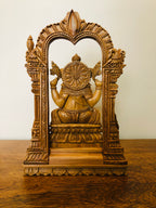 Sandalwood Special Carved GANESH DARBAR Statue