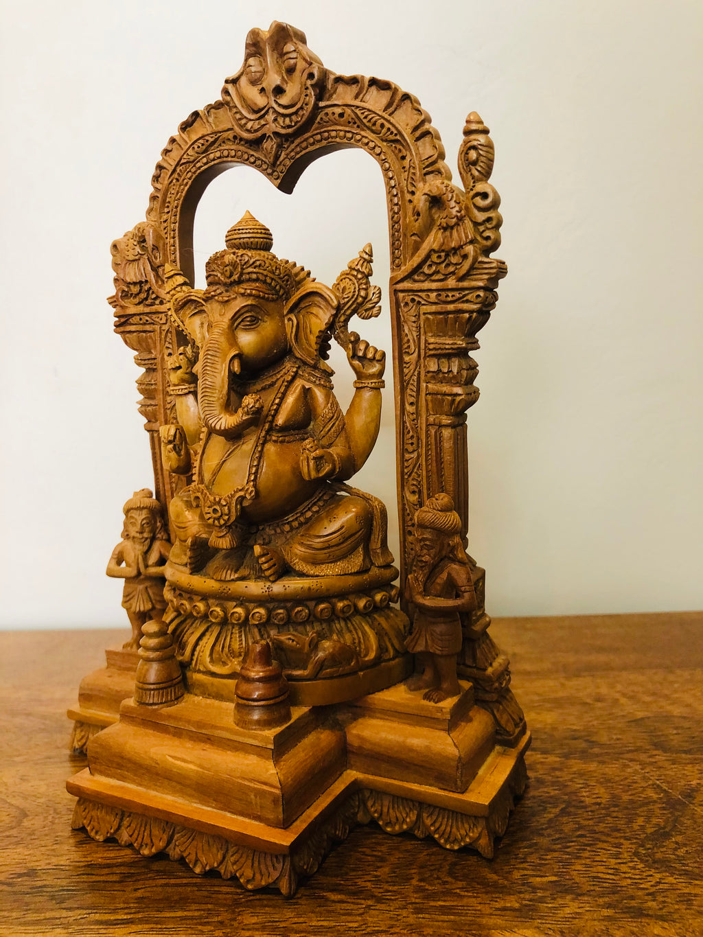 Sandalwood Special Carved GANESH DARBAR Statue