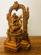 Sandalwood Special Carved GANESH DARBAR Statue