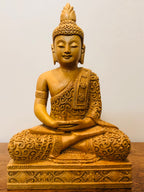 Wooden Beautifully Hand Carved Buddha Meditation