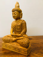 Wooden Beautifully Hand Carved Buddha Meditation