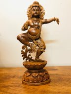 Sandalwood Hand Carved Dancing Krishna