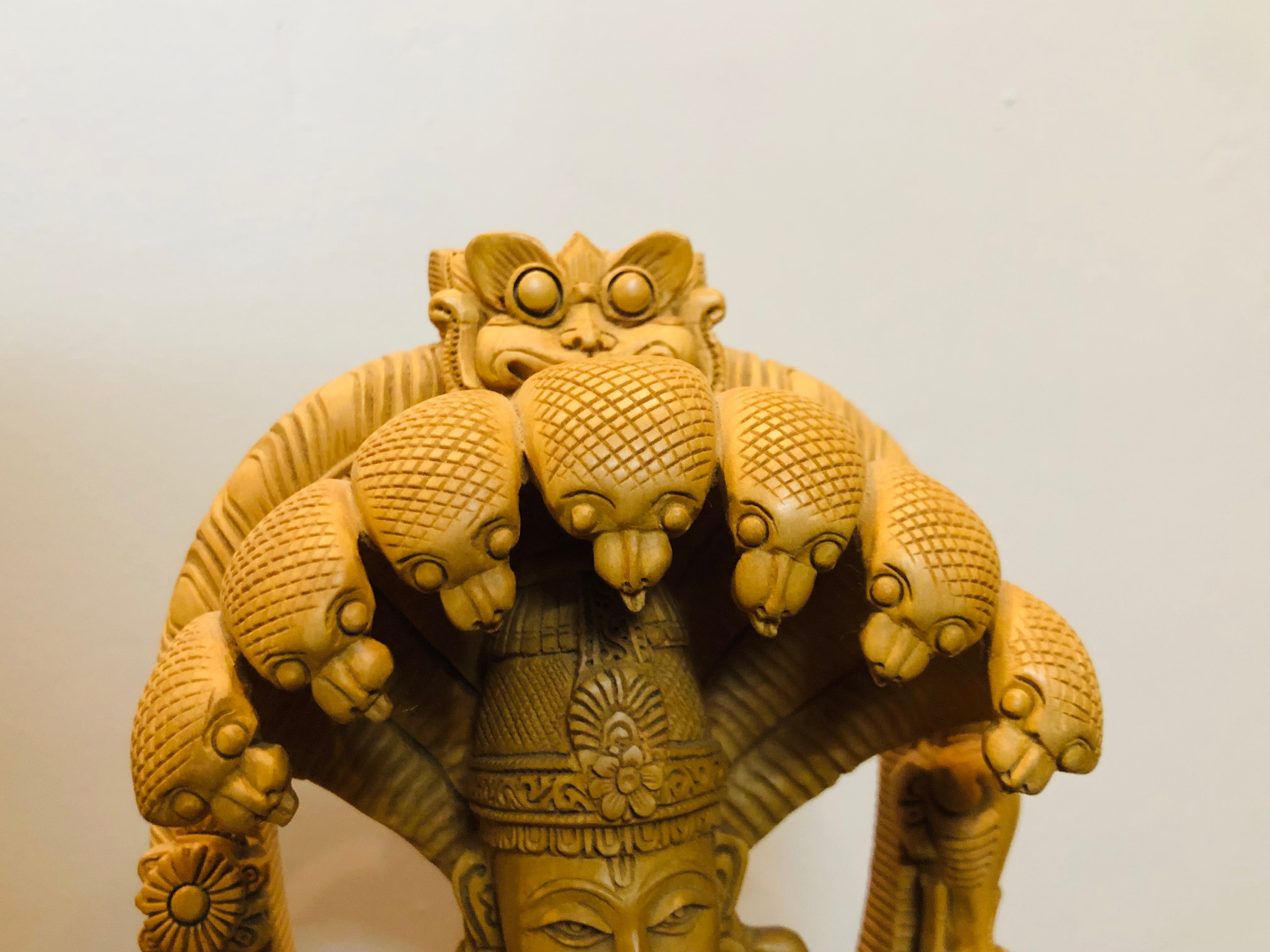 Wooden Hand Carved Fine Patanjali Statue