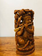 Sandalwood Carved Small Krishna Miniature idol