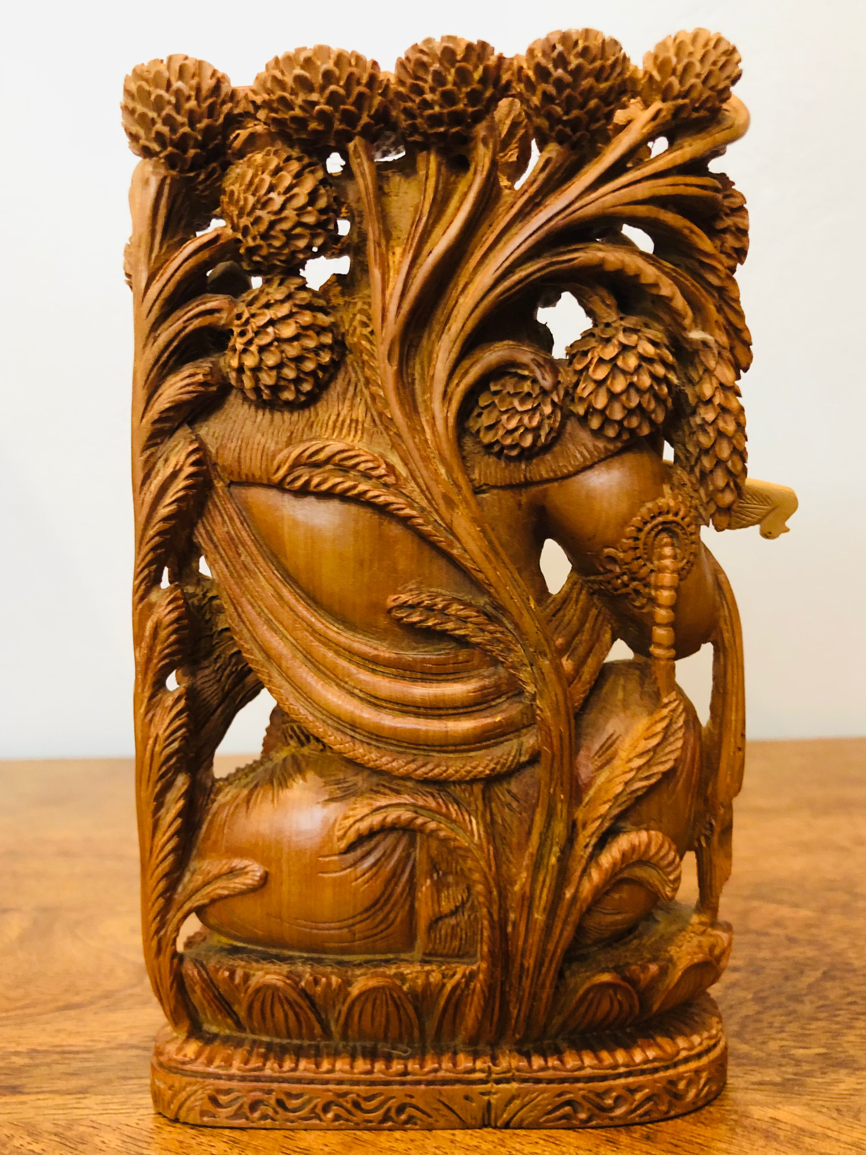 Sandalwood Carved Small Krishna Miniature idol