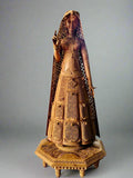 Sandalwood fine Carved Art Piece Rajasthani Lady